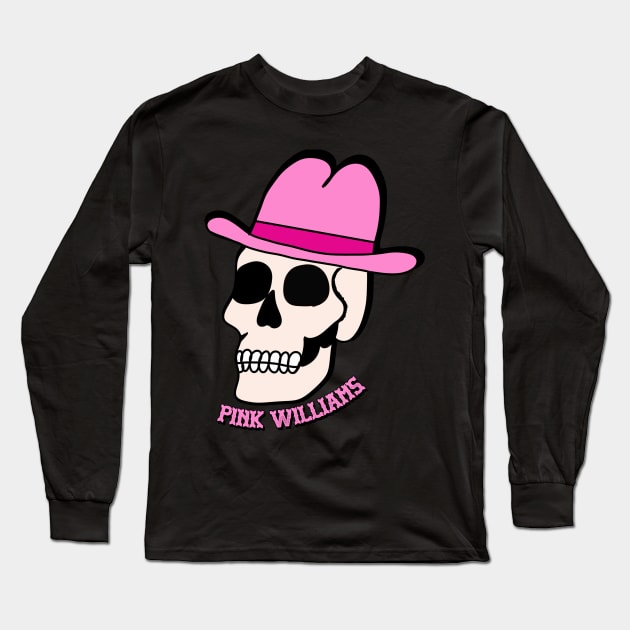 Pink Cowboy Skull Long Sleeve T-Shirt by Pink's Mercantile  